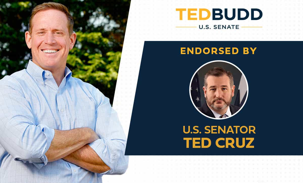 Ted Cruz Endorses Ted Budd for US Senate